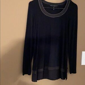 WHITE HOUSE BLACK MARKET  LONG SLEEVE BLACK SHIRT R